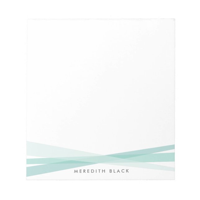 Abstract Ribbons Personalised Notepad (Front)