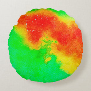 Abstract rich texture artwork. Creative patternabs Round Cushion