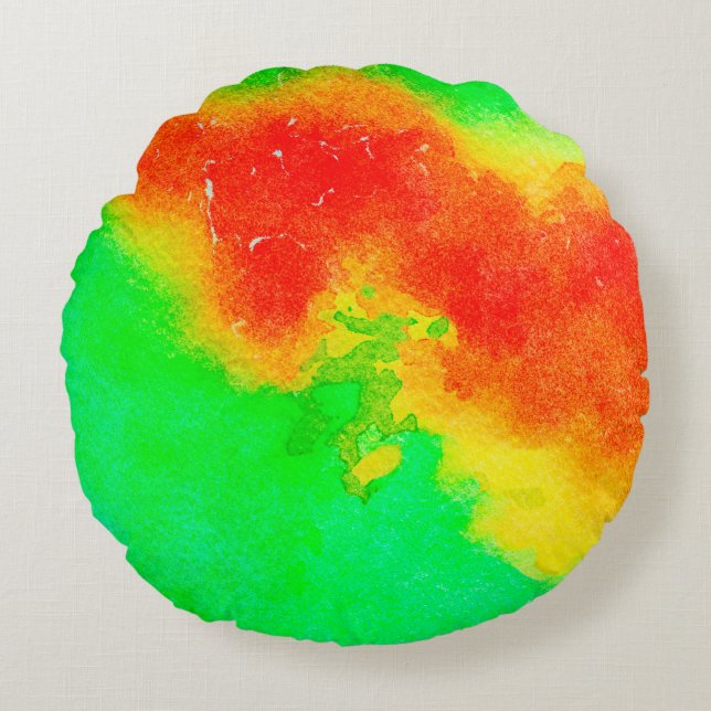 Abstract rich texture artwork. Creative patternabs Round Cushion (Front)