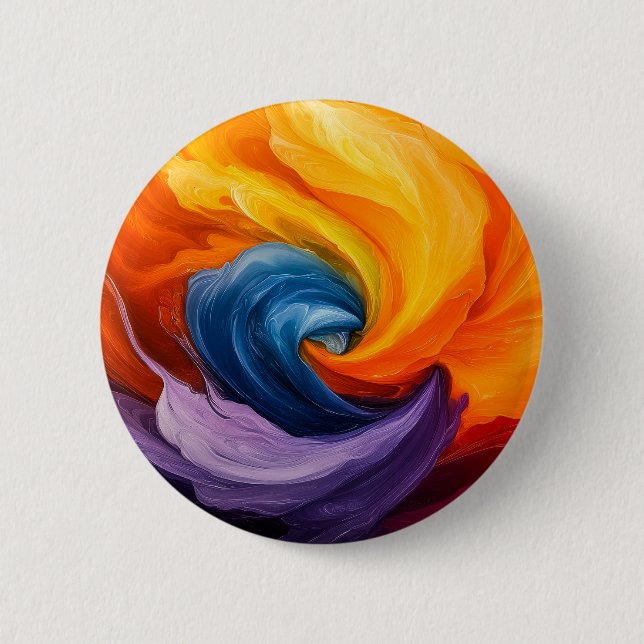 Abstract Ripples 6 Cm Round Badge (Front)