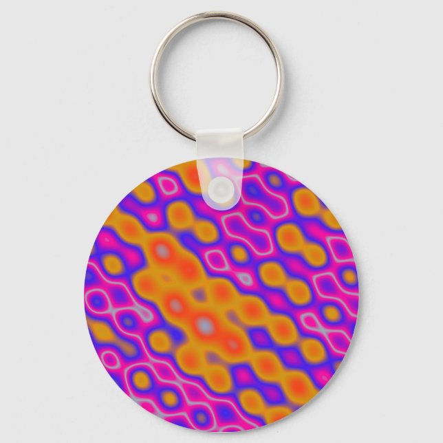 Abstract Ripples Key Ring (Front)