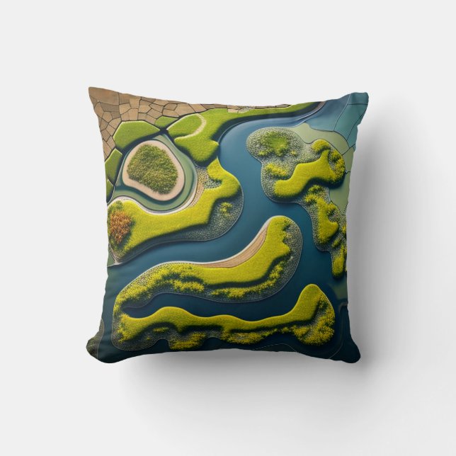 Abstract River Estuary Cushion (Front)
