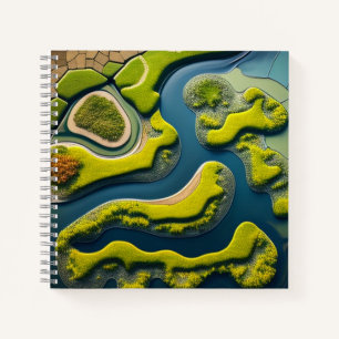 Abstract River Estuary Notebook