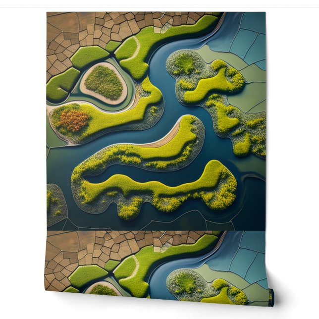 Abstract River Estuary Wallpaper (Unrolling)