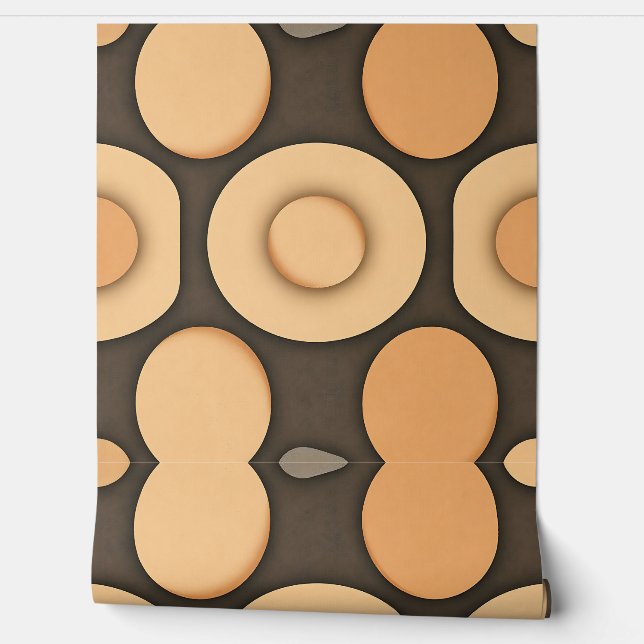 Abstract River Stones Pattern Featuring Smooth Wallpaper (Unrolling)