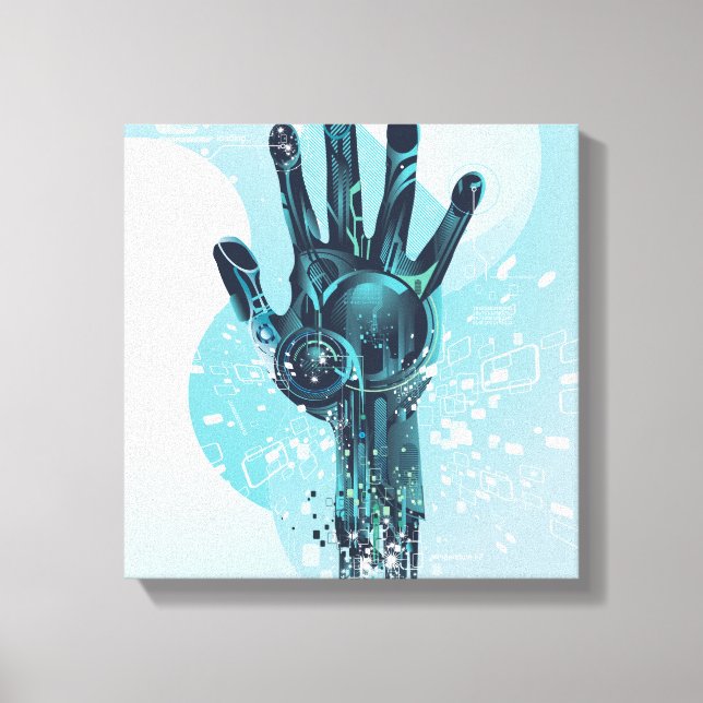 Abstract Robot Hand Wrapped Canvas (Front)