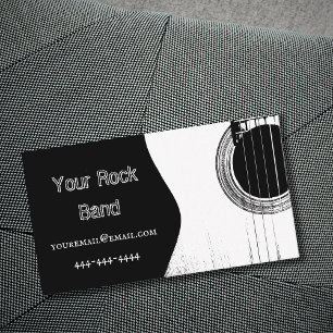 Abstract Rock and Roll Band Guitar Business Card