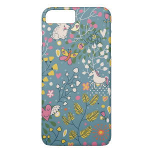 Abstract romantic pattern with cartoon iPhone 8 plus/7 plus case