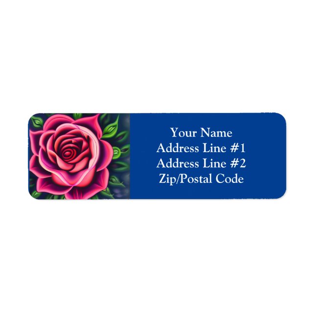 Abstract Romantic Pink Rose Bloom (Front)