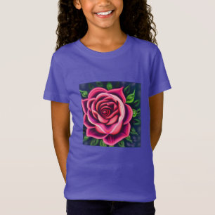 Abstract Romantic Pink Rose Bloom T-Shirt