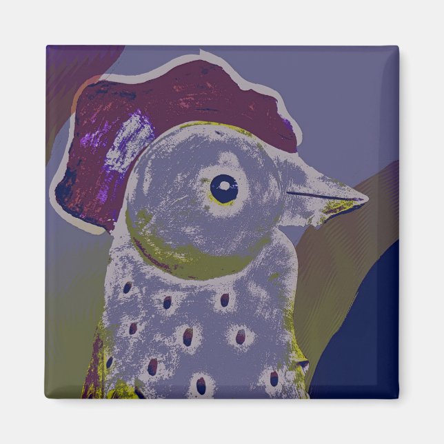 Abstract Rooster 2 Magnet (Front)