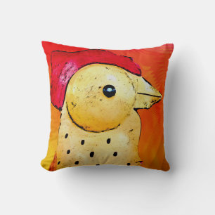 Abstract Rooster 4 Cushion