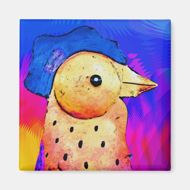 Abstract Rooster 4 Magnet (Front)