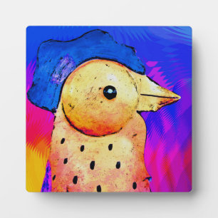 Abstract Rooster 4 Plaque