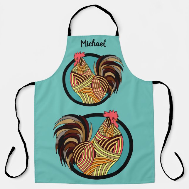 Abstract Rooster Apron (Front)