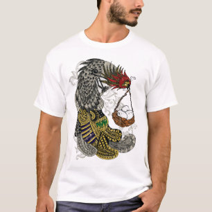 Abstract Rooster With Egg Basket T-Shirt