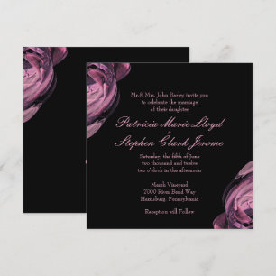 Abstract Rose 2 Wedding Invitations