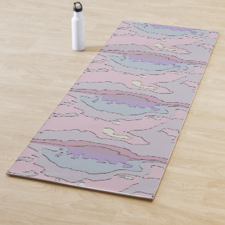 🌸 Abstract Rose and Violet Yoga Mat