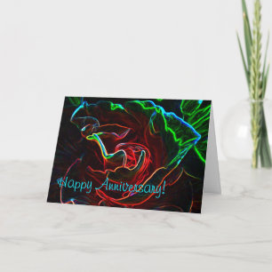 Abstract Rose anniversary card