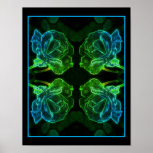 Abstract Rose Fantasy Flower Poster