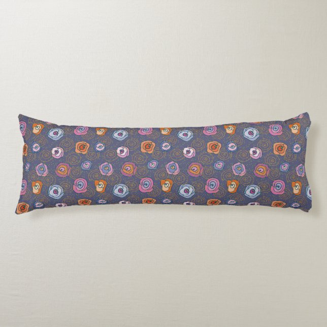 Abstract rose field pattern body cushion (Front)