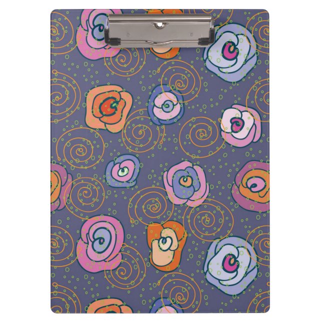 Abstract rose field pattern clipboard (Front)