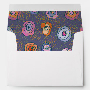 Abstract rose field pattern envelopes