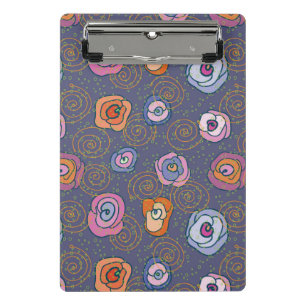 Abstract rose field pattern mini clipboard
