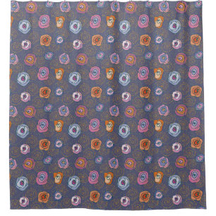 Abstract rose field pattern shower curtain