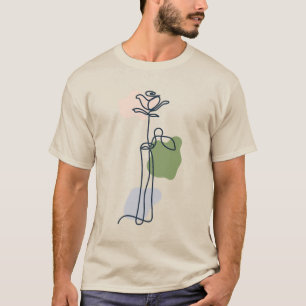 Abstract Rose Flower T-Shirt