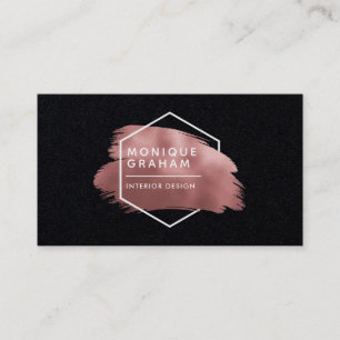 Abstract Rose Gold Logo Business Card
