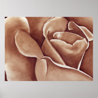 Abstract Rose in Oil Poster