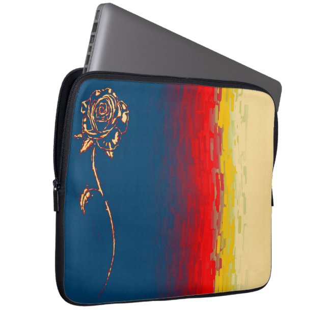 Abstract Rose Laptop Computer Sleeve (Front Right)