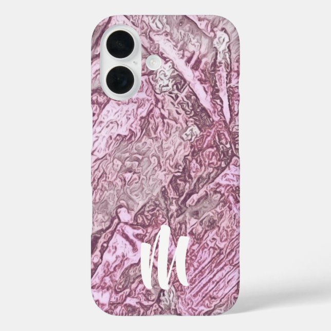 Abstract Rose Monogram  Case-Mate iPhone Case (Back)