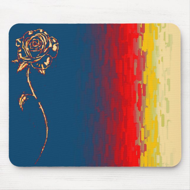 Abstract Rose Mousepad (Front)
