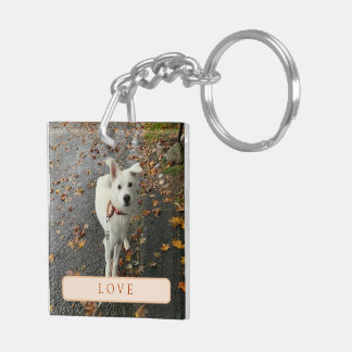 Abstract Rose (Orange) Acrylic Keychain