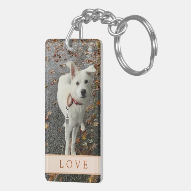 Abstract Rose (Orange) Acrylic Keychain (Back Right)