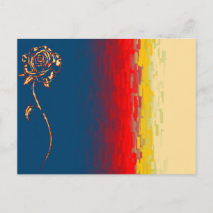 Abstract Rose Postcard