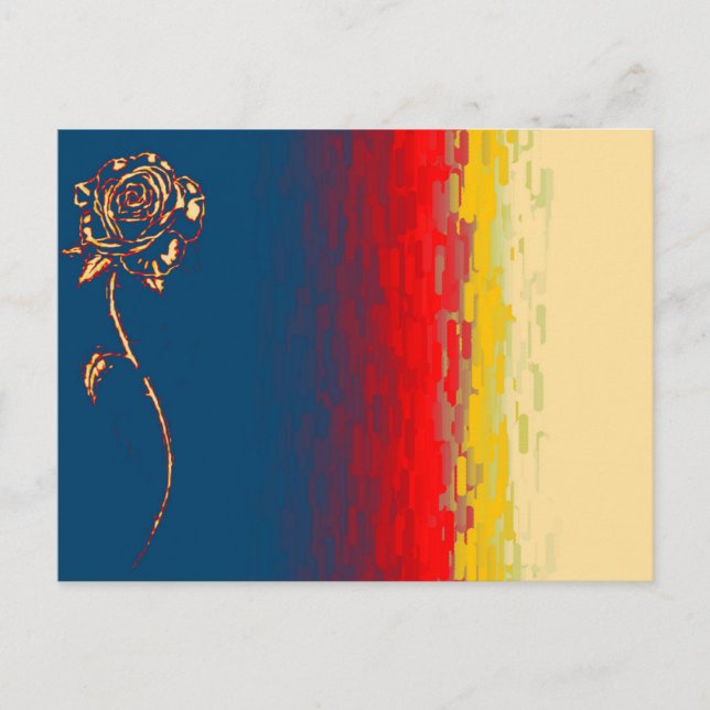 Abstract Rose Postcard (Front)