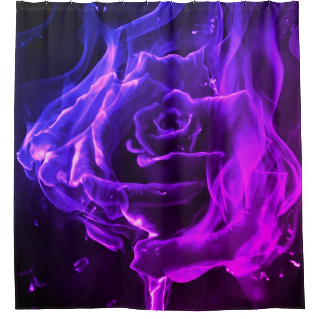 Abstract rose shower curtain (Front)