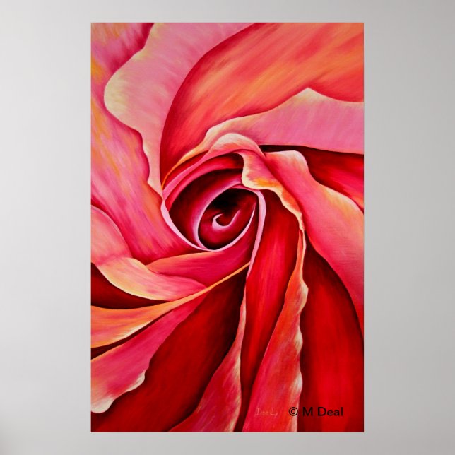 Abstract Rosebud Poster (Front)