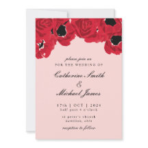 Abstract Roses and Poppies Wedding