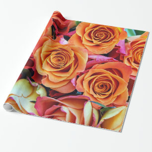 Abstract Roses Garden Elegant Floral  Wrapping Paper