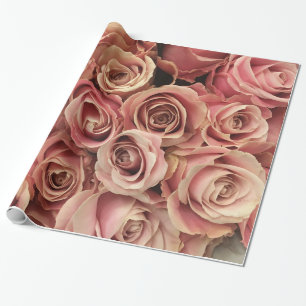 Abstract Roses Garden Elegant Floral  Wrapping Paper