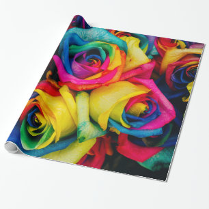 Abstract Roses Garden Elegant Floral Wrapping Paper