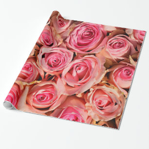 Abstract Roses Garden Elegant Floral Wrapping Paper