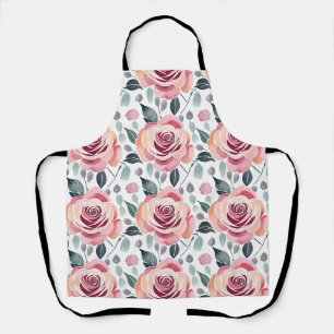 Abstract Roses In Pastel Colours Apron