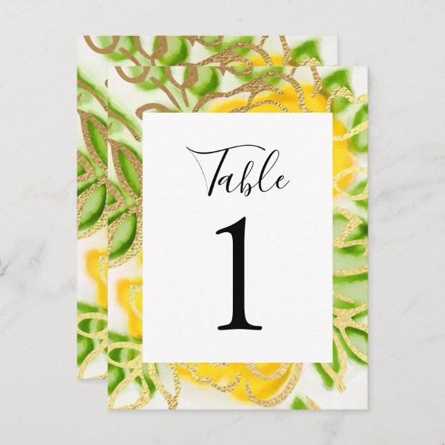 Abstract Roses Yellow Postcard (Front/Back)