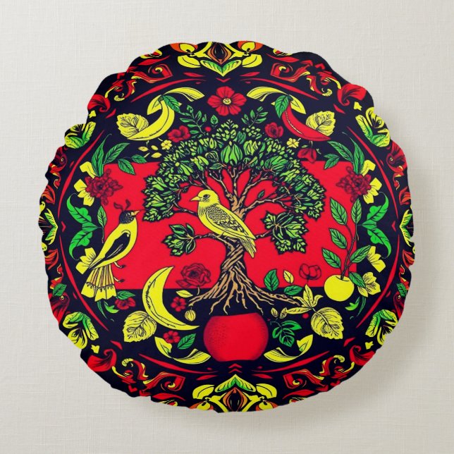 Abstract Round Cushion (Front)