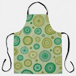 Abstract round ornaments seamless vintage pattern. apron